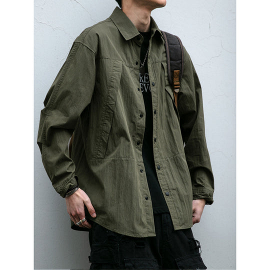 Herren Technisches Field-Overshirt im Utility-Look mit Druckknopfleiste und kastiger Passform Shop Nory