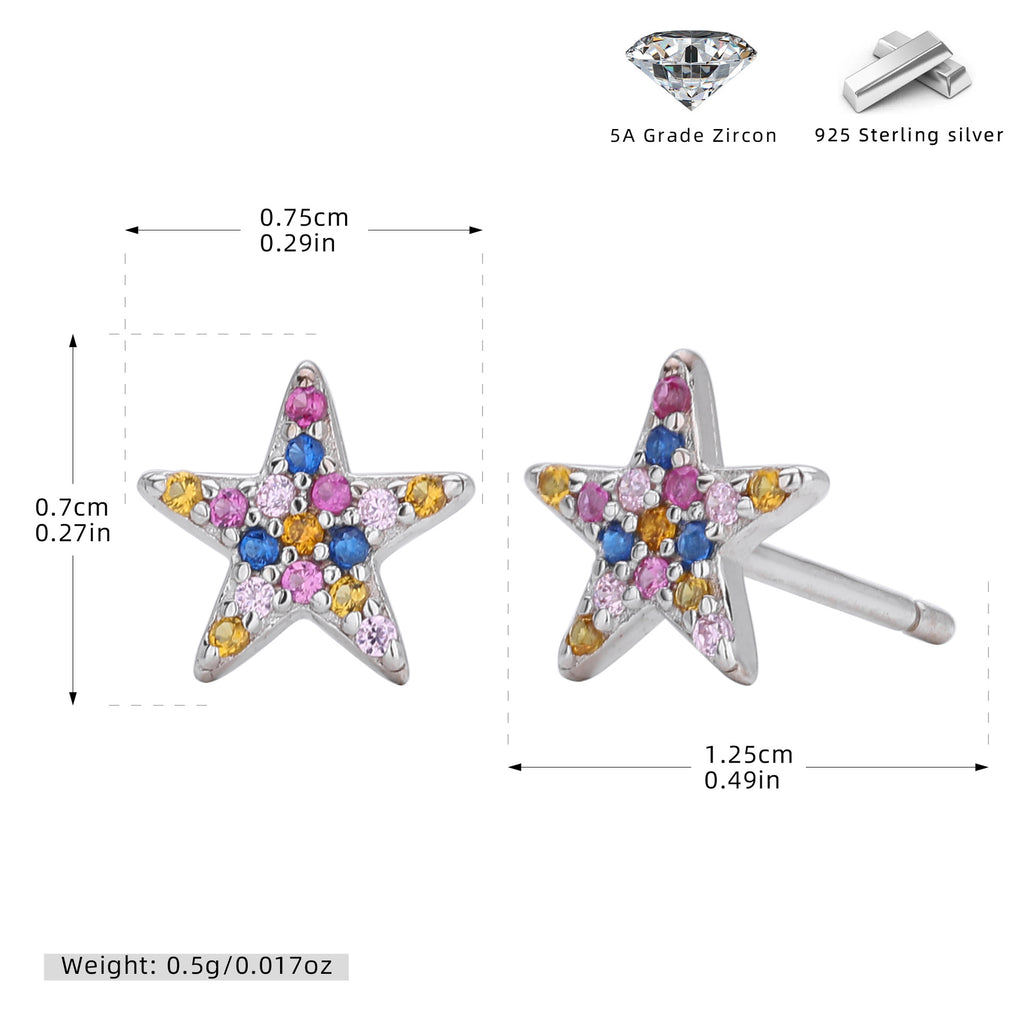 Damen Ohrstecker im funkelnden Sternendesign Shop Nory