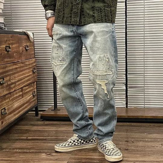 Herren Trendige Distressed Jeans Shop Nory