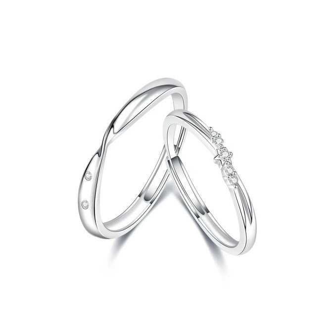 Damen eleganter Ring mit zeitgemäßem Design und funkelnden Akzenten Shop Nory