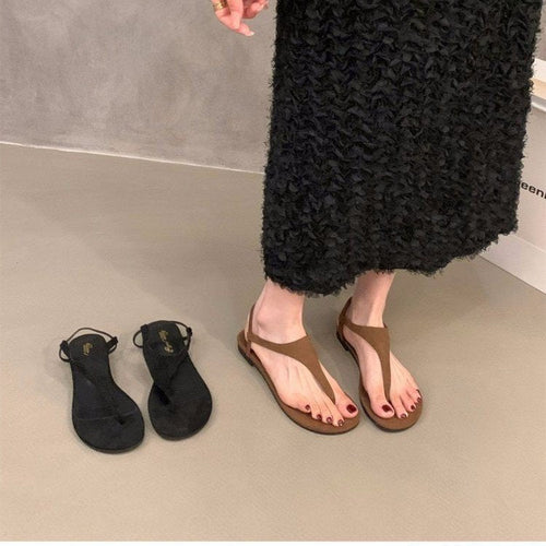 Damen Zehentrenner-Sandalen mit verstellbarem Riemen und rutschfester Sohle