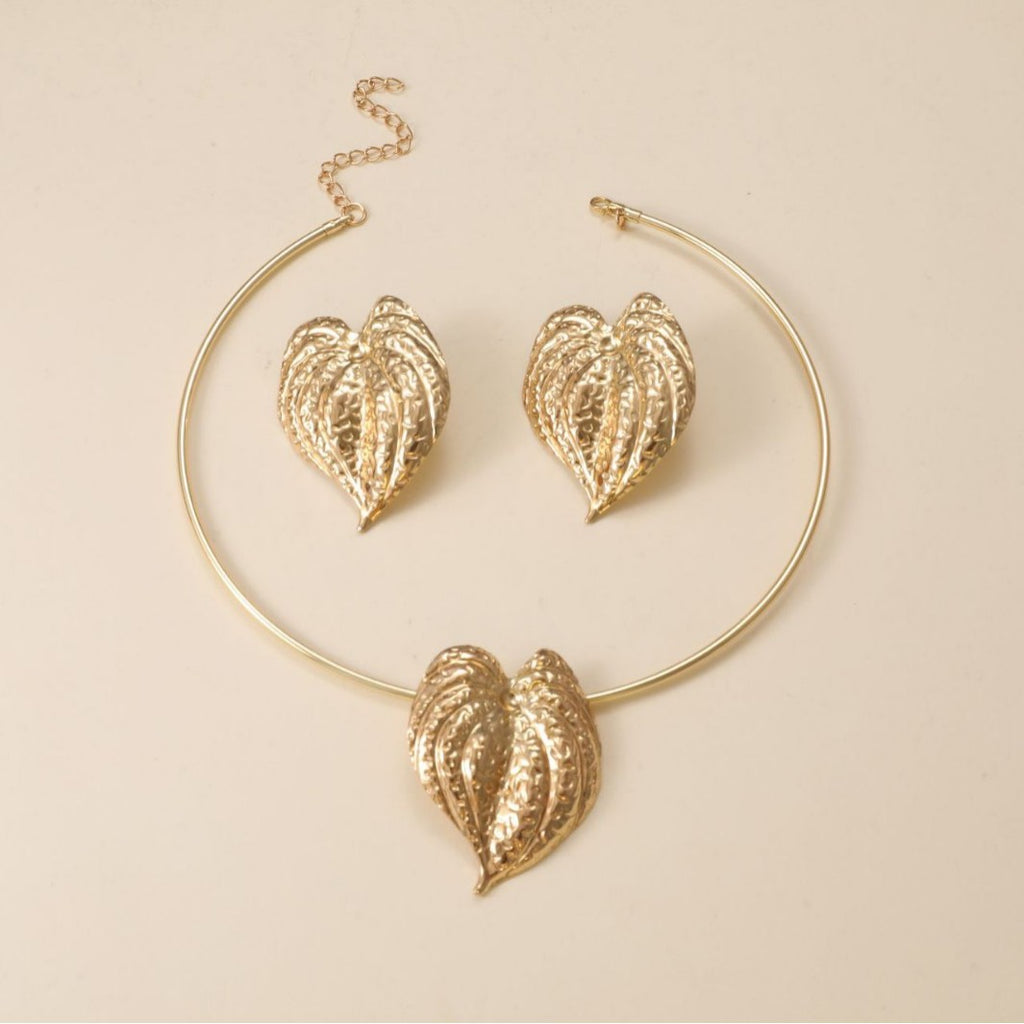 Damen Schmuckset mit kunstvollem Blattdesign Shop Nory