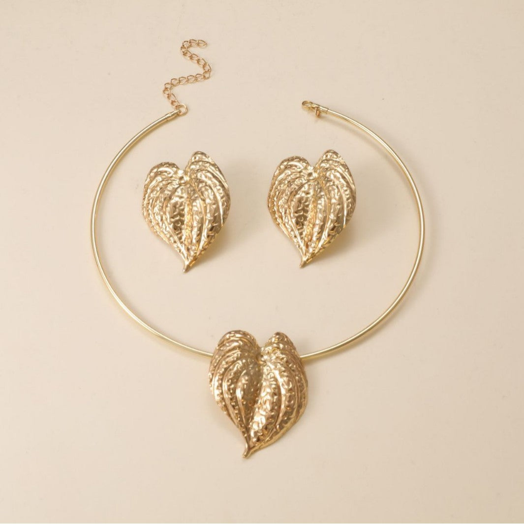 Damen Schmuckset mit kunstvollem Blattdesign Shop Nory