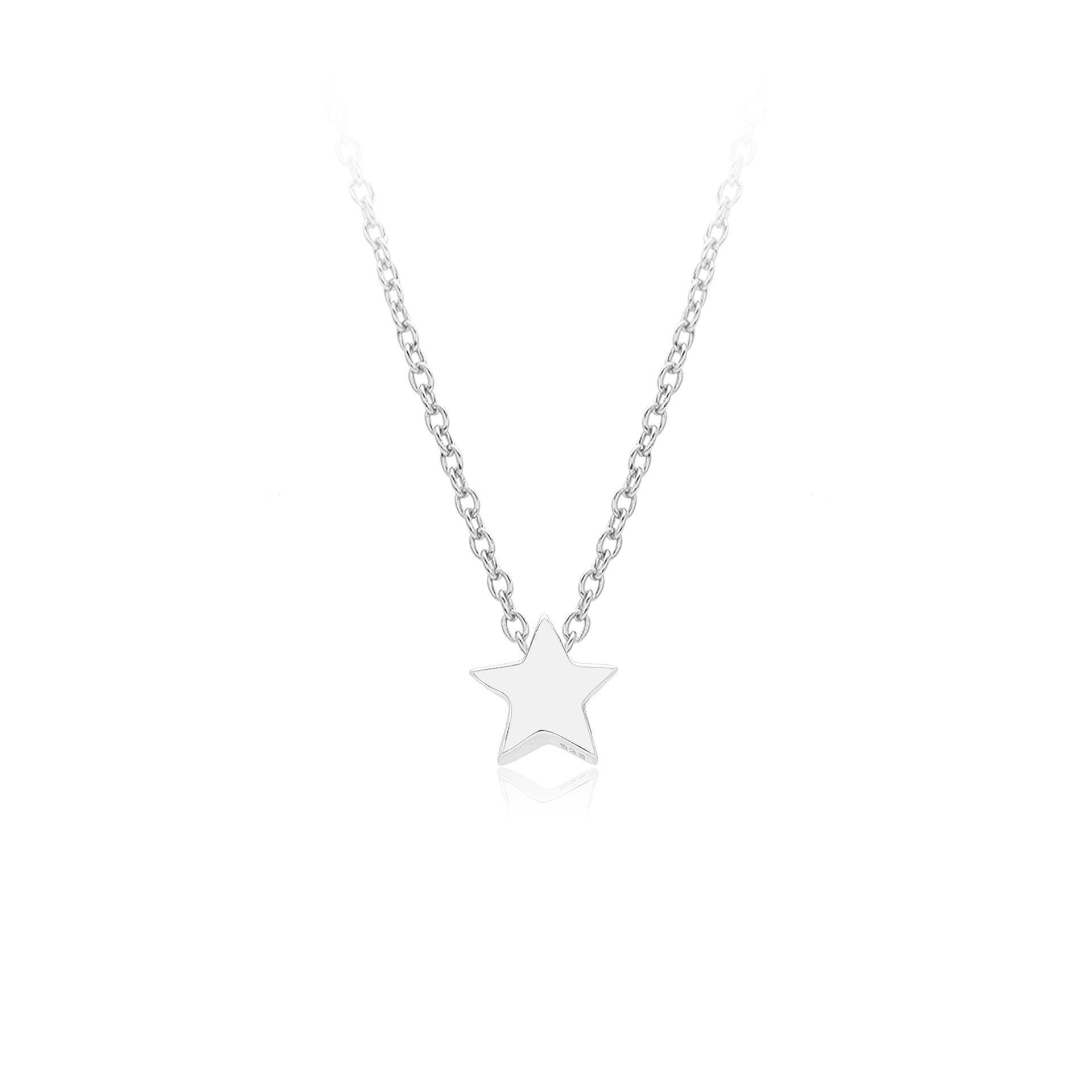 Damen Halskette mit funkelndem Sternanhänger aus hochwertigem 925 Sterling Silber Shop Nory