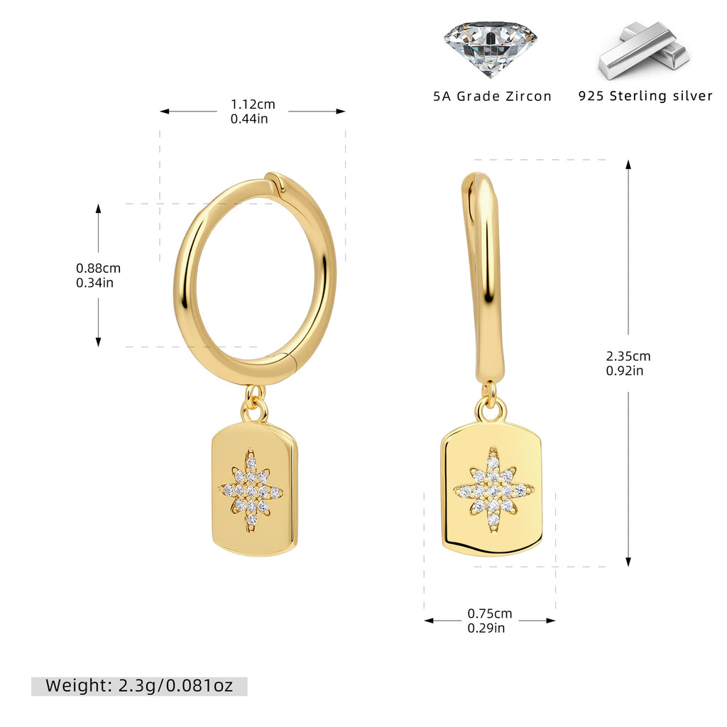 Damen Ohrhänger mit funkelndem Zirkon und modernem Design Shop Nory