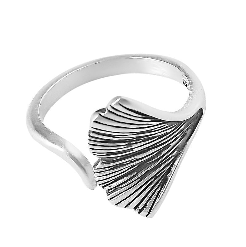 Damenring im eleganten Blattdesign Shop Nory