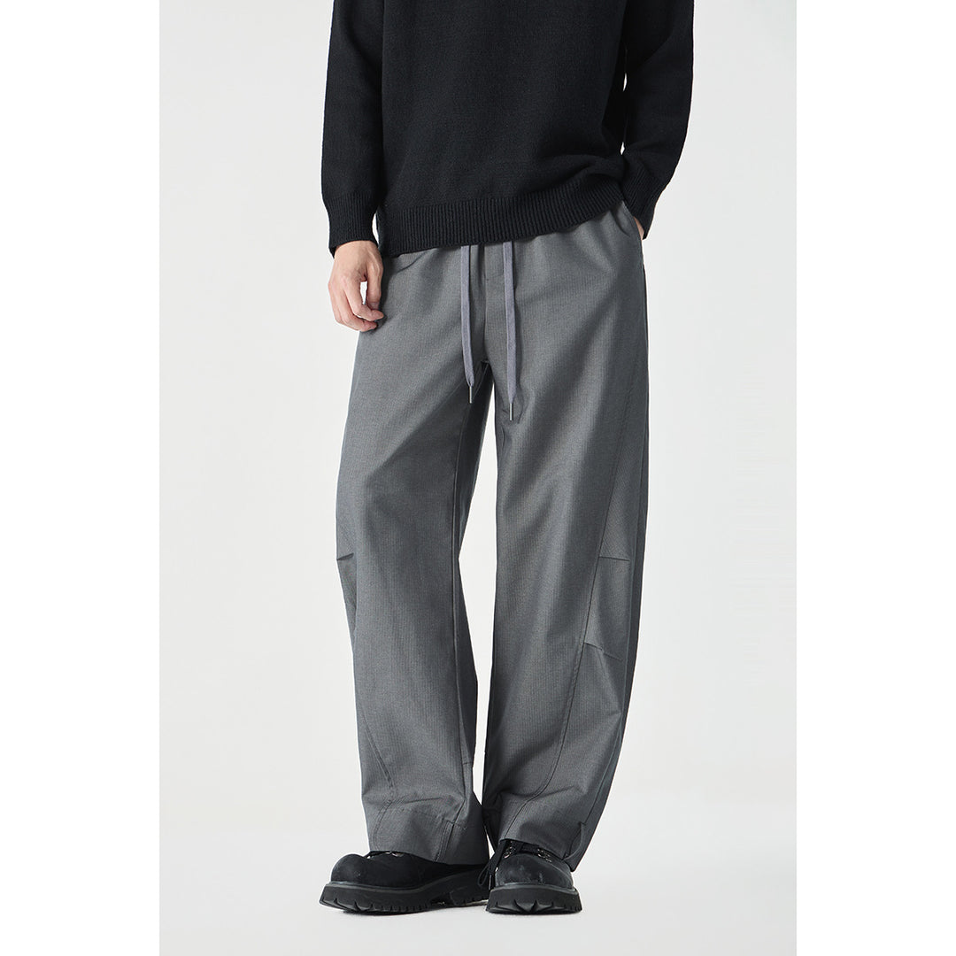 Herren Weite Cropped Cargohose mit Tunnelzug und Kniefalten Shop Nory
