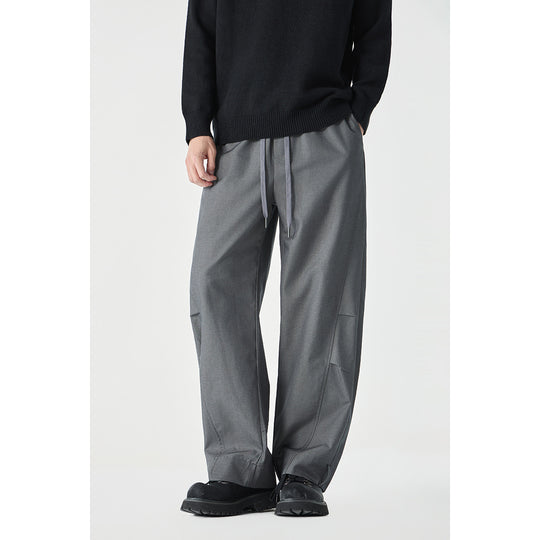 Herren Weite Cropped Cargohose mit Tunnelzug und Kniefalten Shop Nory