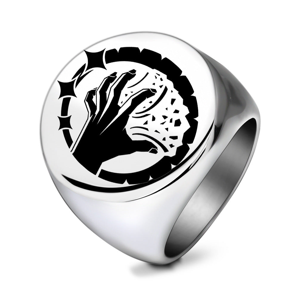Herren Siegelring mit kunstvollem Handmotiv Shop Nory