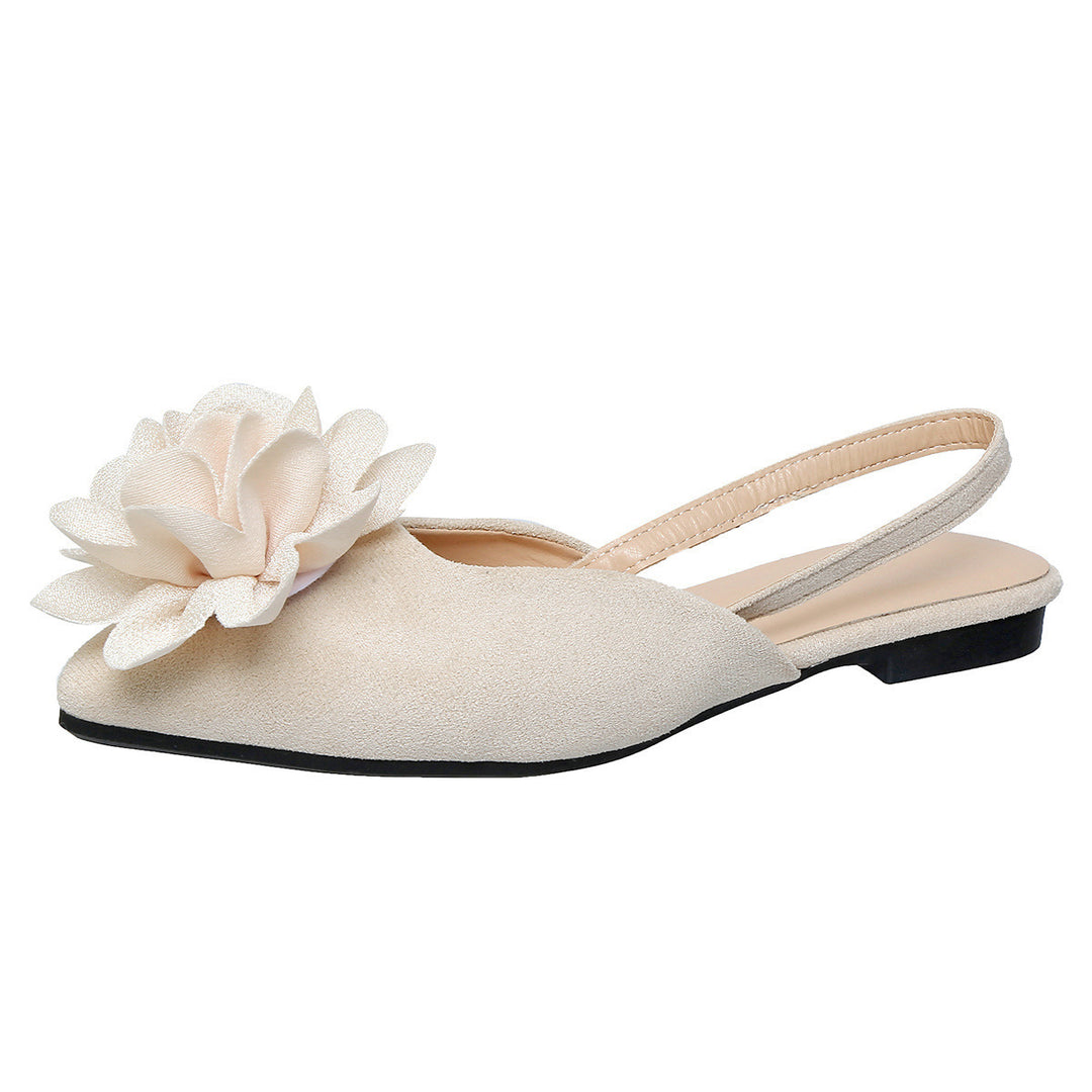 Damen Slingback-Mules mit spitzer Zehenpartie und großer Blumenapplikation Shop Nory