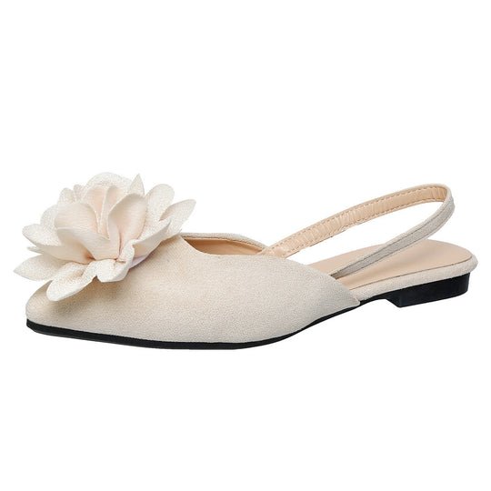 Damen Slingback-Mules mit spitzer Zehenpartie und großer Blumenapplikation Shop Nory
