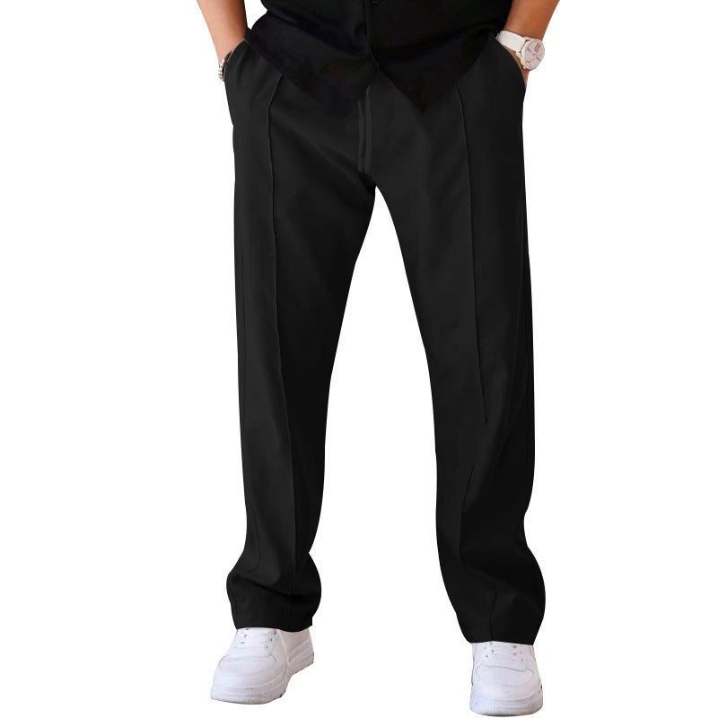Herren nan Jogginghose in Chino-Optik mit Bügelfalte und Tunnelzug