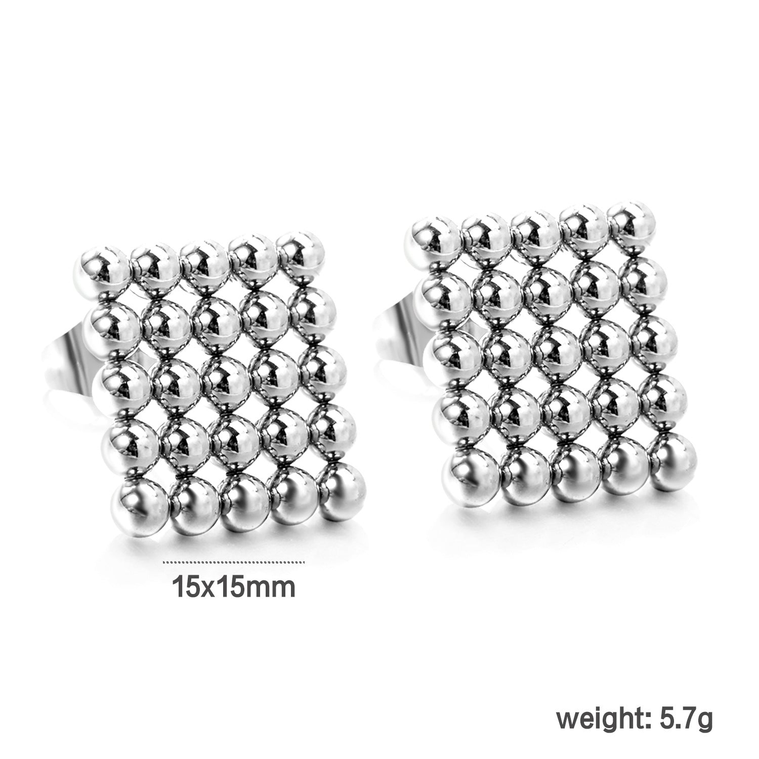 Damen moderne geschwungene Edelstahl-Ohrstecker Shop Nory