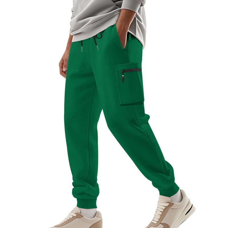 Herren Cargo-Jogginghose mit Reißverschluss-Cargotasche, elastischem Bund und geripptem Saum Shop Nory