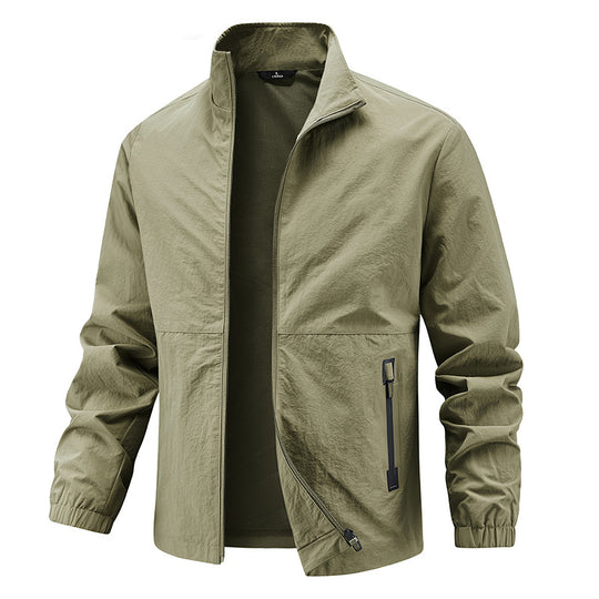Herren Leichte technische Übergangsjacke mit Stehkragen atmungsaktivem Mesh-Futter und wasserabweisenden Reißverschlusstaschen Shop Nory