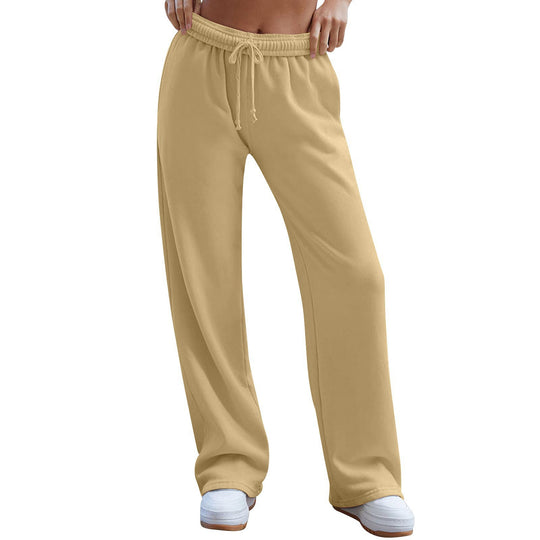 Damen nan weite Komfort-Loungehose mit hochgeschnittener Taille, elastischem Bund und Kordelzug Shop Nory