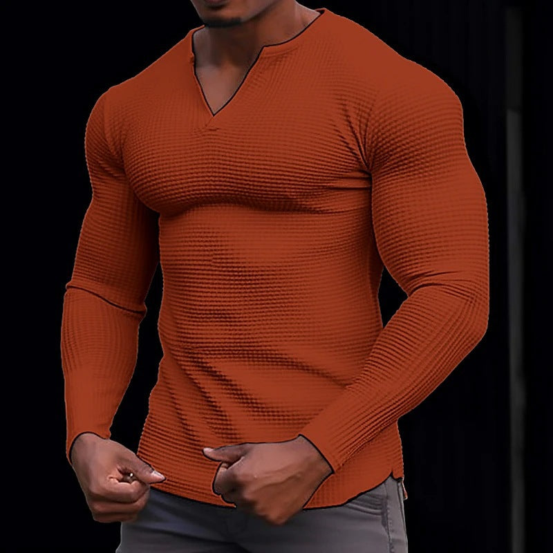 Herren Langarmshirt mit strukturiertem Design