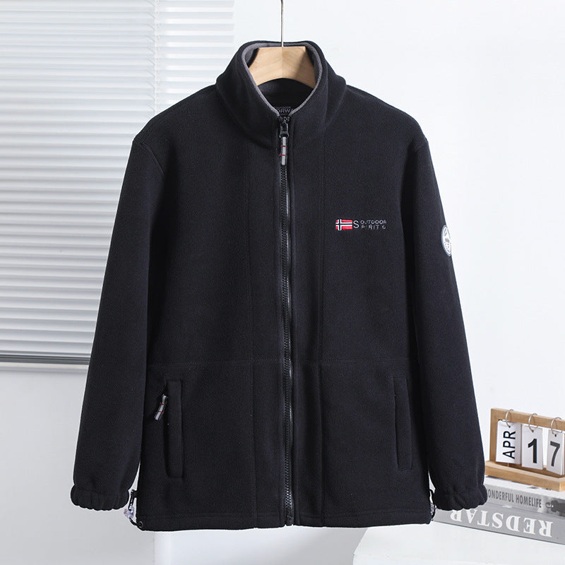 Herren Mikrofleece-Quiltjacke mit Stehkragen, elastischen Bündchen und verdeckten Eingrifftaschen Shop Nory