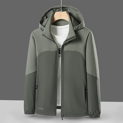 Herren Leichte Softshell-Windjacke mit Kapuze, wasserabweisender Membran und Reißverschlusstaschen Shop Nory