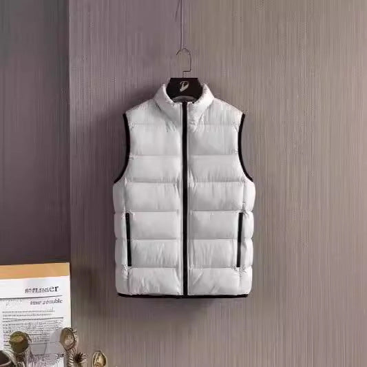 Herren Slim-Fit ultraleichte Stepp-Thermoweste mit hochschließendem Kragen und wasserabweisenden Reißverschlüssen Shop Nory