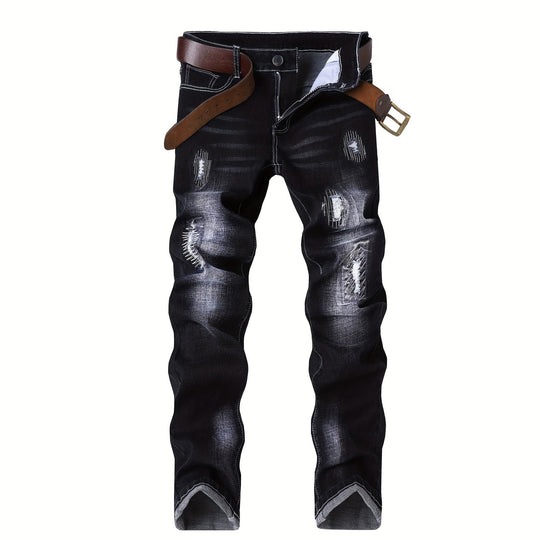 Herren Elegante Slim-Fit Jeans mit modischen Waschungseffekten Shop Nory
