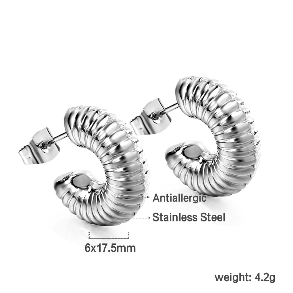 Damen modische und glänzende Ohrstecker aus hochwertigem Edelstahl Shop Nory