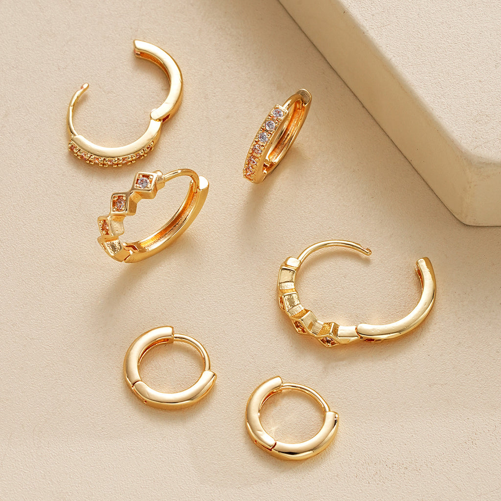 Damen Ohrschmuck Set mit funkelnden Zirkonia und modernen Designs Shop Nory