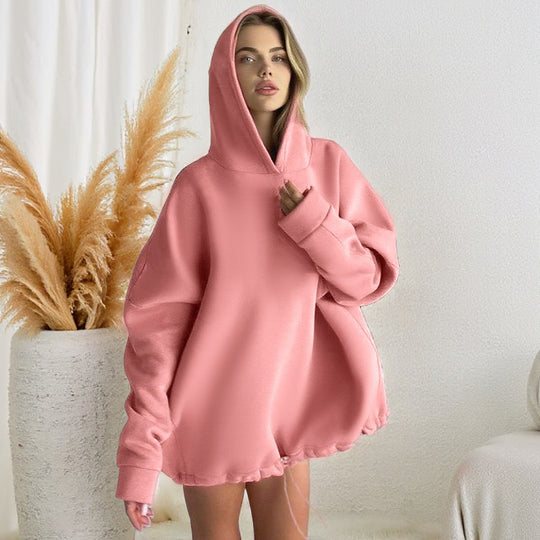 Damen Oversize-Kapuzenpullover mit verstellbarem Tunnelzugsaum Shop Nory