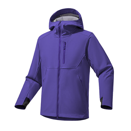 Herren Softshell‑Kapuzensweatjacke mit Stretch‑Windschutz, ergonomischem Schnitt und Brustreißverschluss Shop Nory