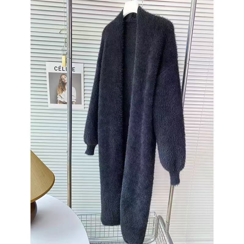 Damen Flauschiger Langarm Cardigan Shop Nory
