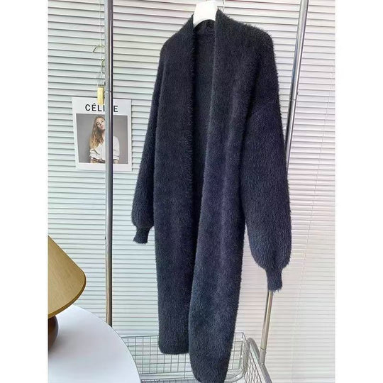 Damen Flauschiger Langarm Cardigan Shop Nory
