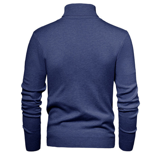 Herren eleganter Rollkragenpullover aus feiner Merinowolle