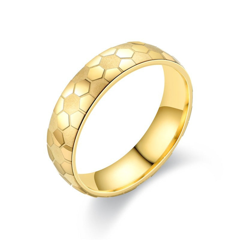 Herren Ring mit kunstvollem Bienenwabenmuster Shop Nory