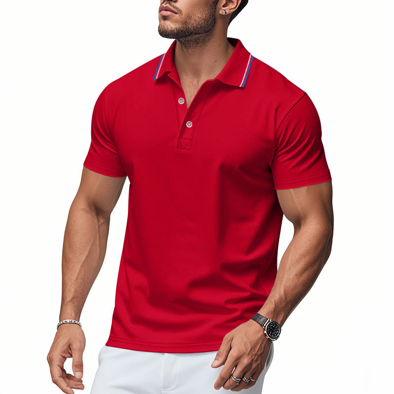 Herren Poloshirt mit modernem Kragen und feuchtigkeitsregulierender Technologie