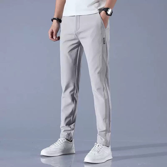 Herren elegante Anzughose mit elastischem Bund und praktischen Eingrifftaschen