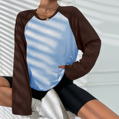 Damen oversized Raglan-Langarmshirt mit weitem Glockenärmel lässiger Silhouette und sportiver Crew-Neck Shop Nory