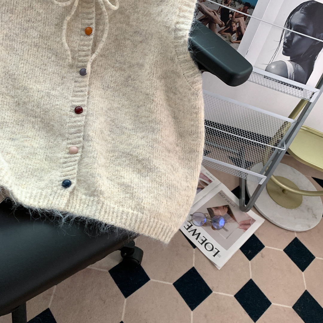 Damen Wolle V-Ausschnitt Pullunder Shop Nory