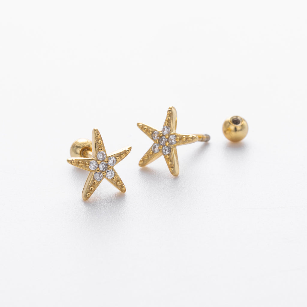 Damen Ohrstecker im stilvollen Seestern-Design aus hochwertigem 925 Sterling Silber Shop Nory