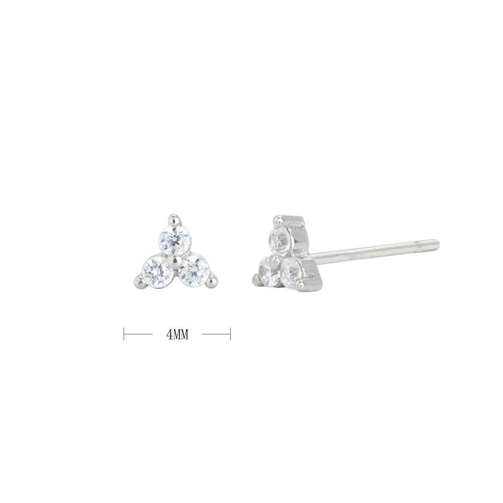 Damen Ohrstecker mit funkelnden blauen Kristallen und hochwertigem 925 Sterling Silber Shop Nory