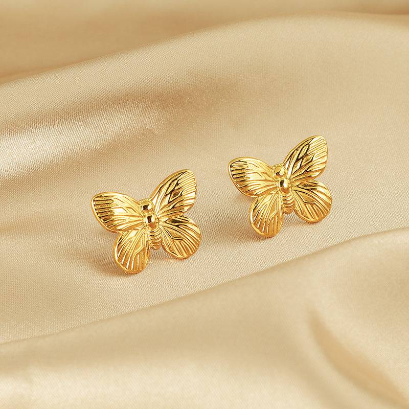 Frauen Blumen-inspirierten Schmetterling Ohrstecker Shop Nory