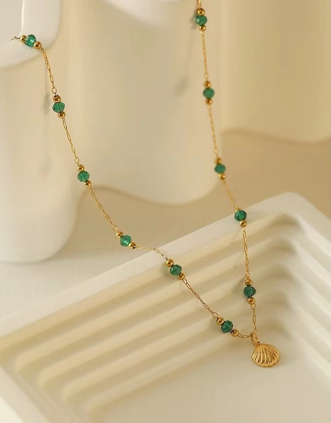 Damen Muschel Charm Schichten Halskette Shop Nory