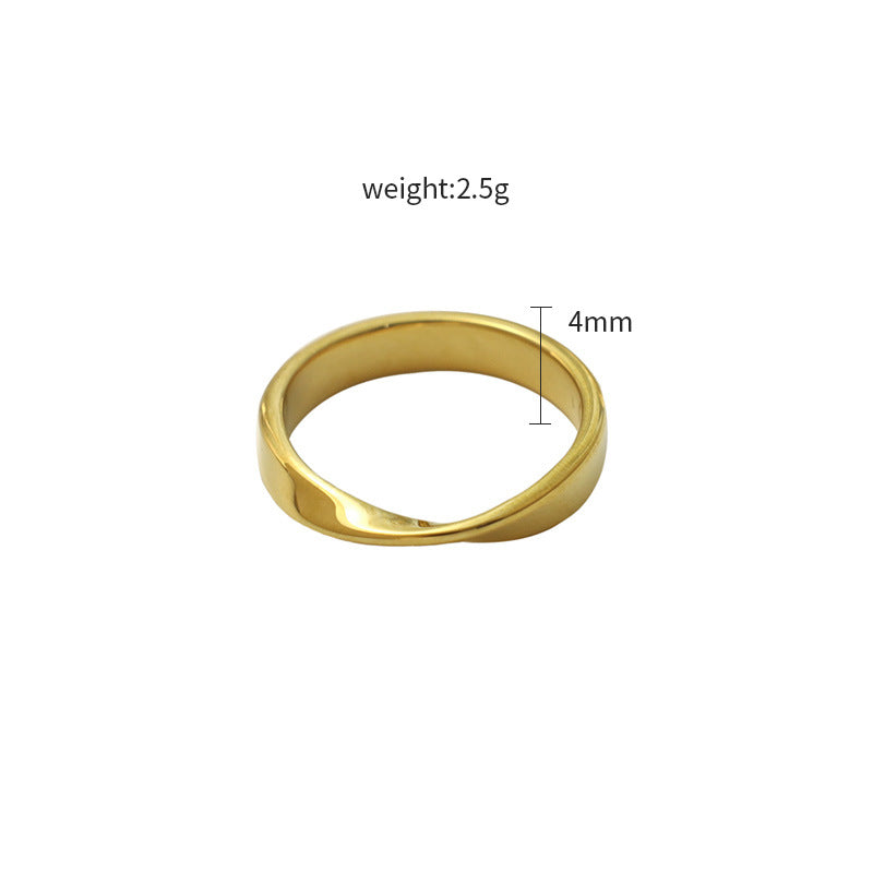 Damen minimalistischer und eleganter Goldring Shop Nory