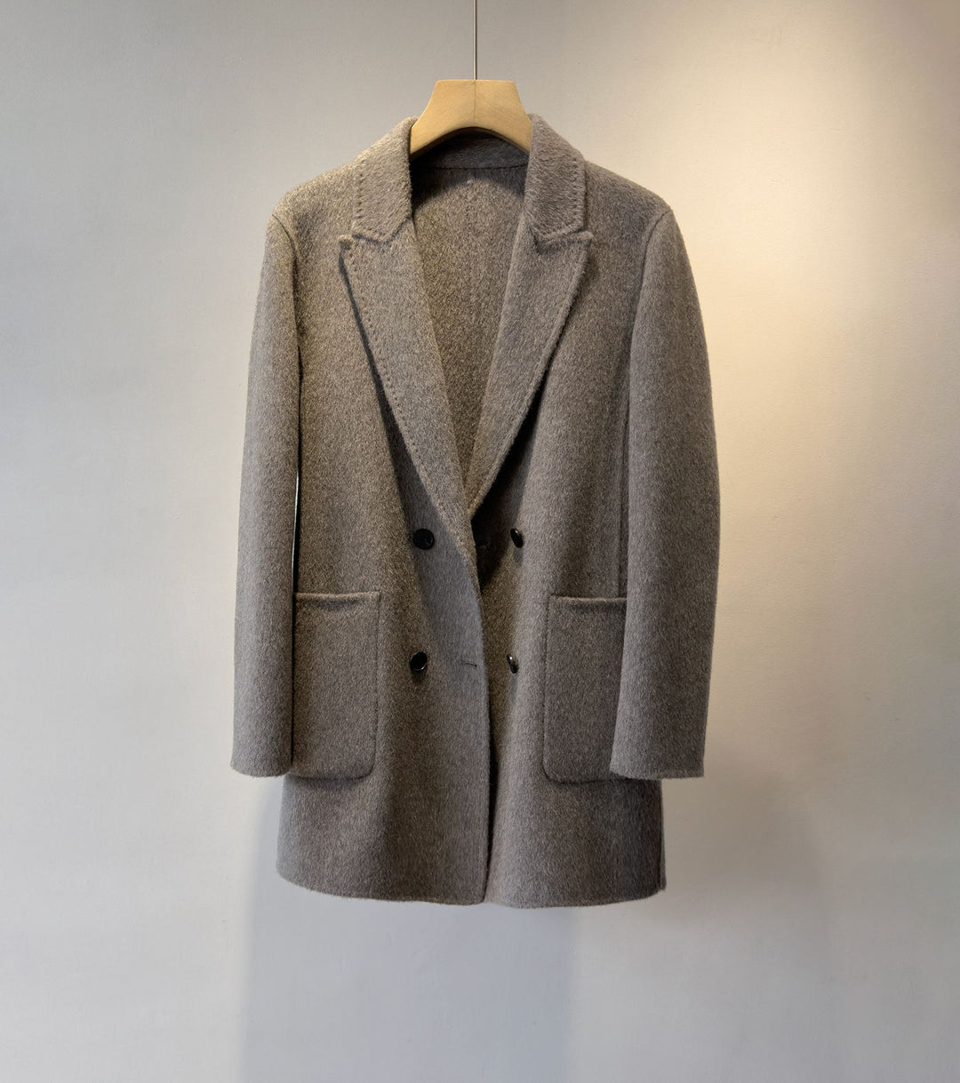 Damen Cozy Doppelreiher Texturierter Blazer Shop Nory