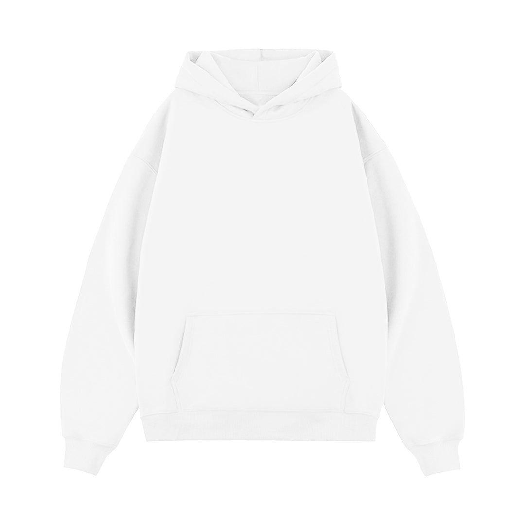 Unisex minimalistischer Oversize-Kapuzenpullover mit gedoppelter Kapuze, tiefer Schulter und breitem Rippbund Shop Nory