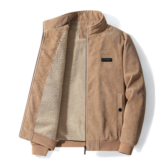 Herren Modische Fleece-Jacke im Cord-Design Shop Nory