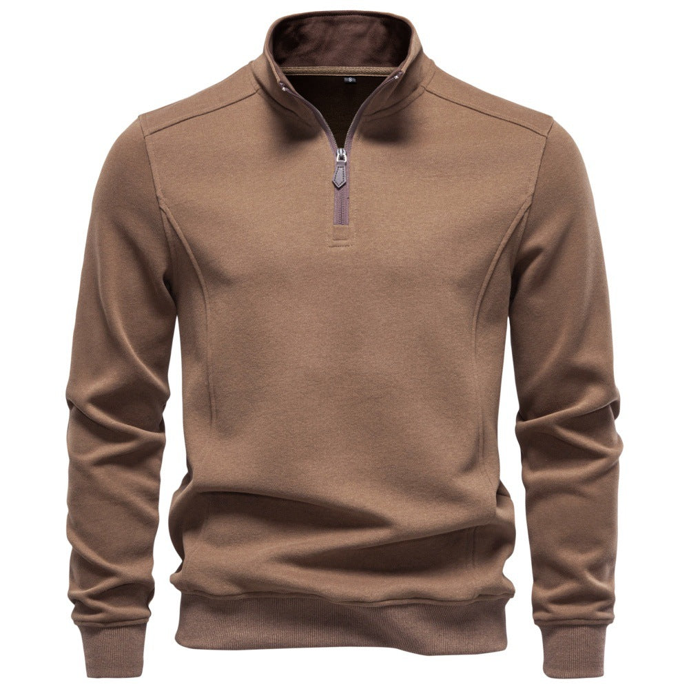 Herren Troyer-Pullover mit kurzem Reißverschluss und Stehkragen Shop Nory