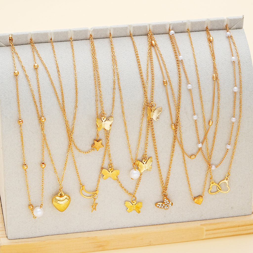 Damen Ketten-Set mit bezaubernden Anhängern und eleganten Details Shop Nory