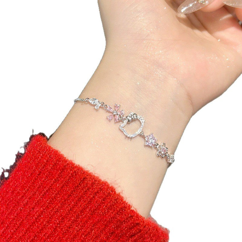Damen Elegantes Armband mit funkelnden Kristallelementen Shop Nory