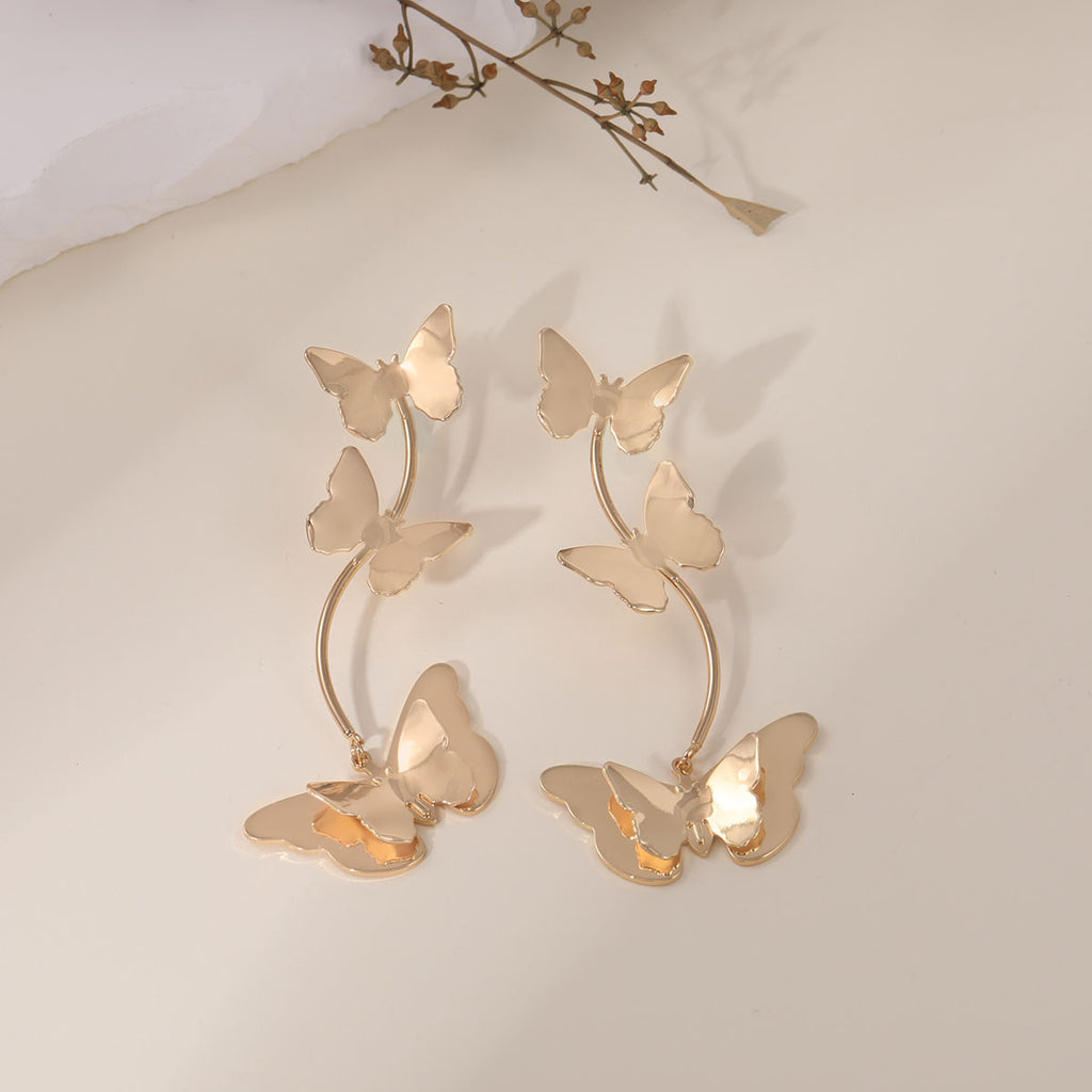 Damen Ohrringe mit filigranem Schmetterlingsdesign Shop Nory