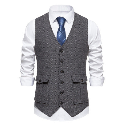 Herren elegante gesteppte Weste